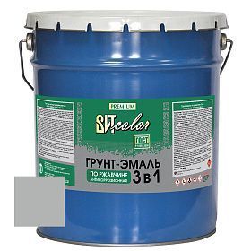 Грунт эмаль по ржавчине 3в1 серая 20кг глянец Вит Color