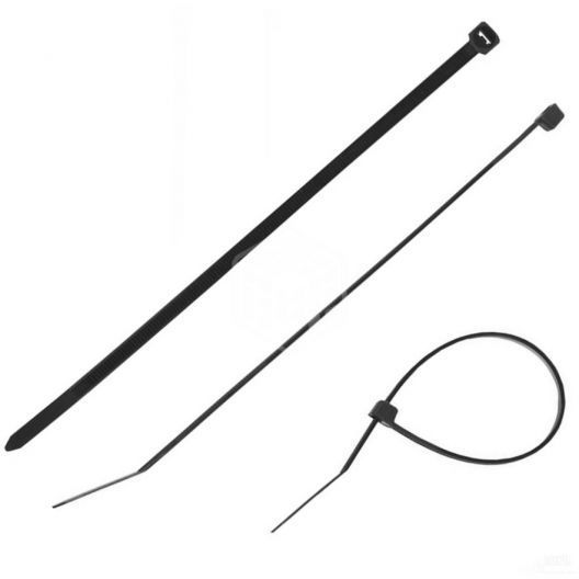 Хомут нейлоновый  2,5х200мм  50шт черный Зубр---