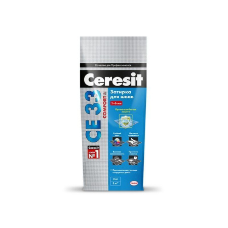 Затирка Ceresit СЕ33 № 07 серый  2кг Henkel